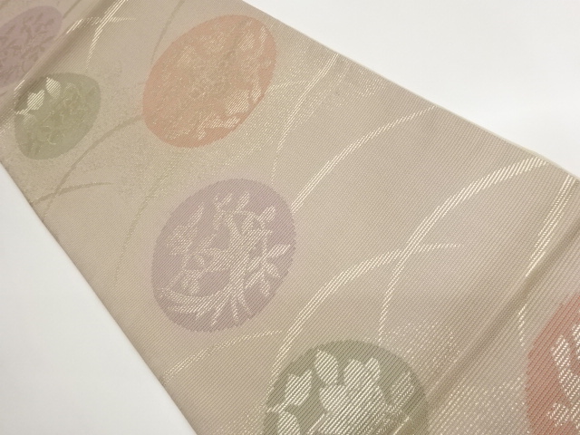 JAPANESE FUKURO OBI FOR SUMMER / WOVEN BIRDS
